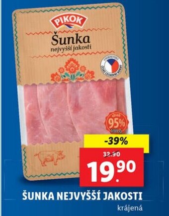 Lidl ŠUNKA NEJVYŠŠÍ JAKOSTI nabídka