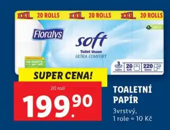 Lidl TOALETNÍ PAPÍR 3vrstvý, nabídka