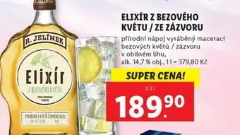 Lidl ELIXÍR Z BEZOVÉHO KVĚTU / ZE ZÁZVORU nabídka