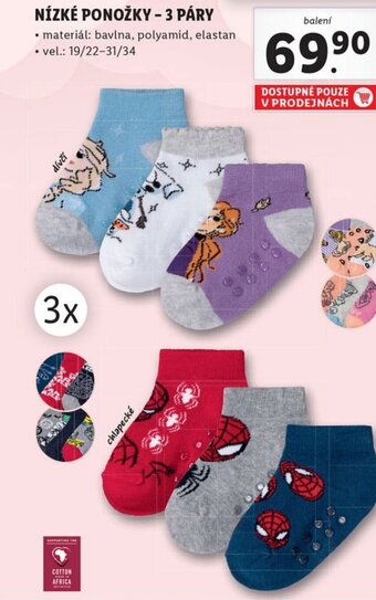 Lidl NÍZKÉ PONOŽKY - 3 PÁRY nabídka
