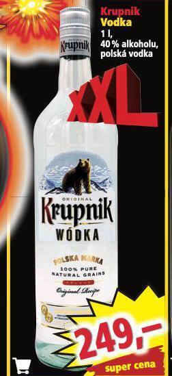 Norma Krupnik vodka nabídka