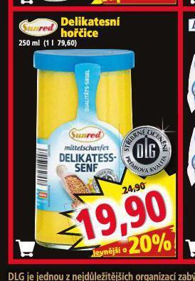 Norma Delikatesní hořčice nabídka