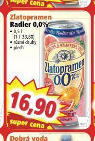 Norma Zlatopramen radler nabídka