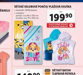Lidl Plážová osuška nabídka