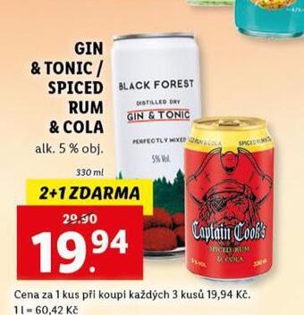 Lidl Spiced rum & cola nabídka