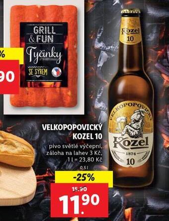 Lidl Pivo velkopopovický kozel nabídka