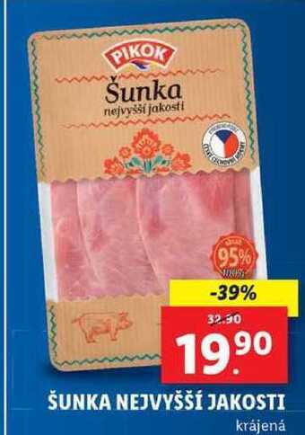 Lidl Šunka nejvyšší jakosti, 100 g nabídka