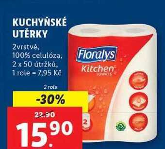 Lidl Kuchyňské utěrky, 2 role nabídka