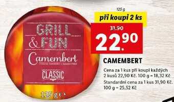 Lidl Camembert, 125 g nabídka