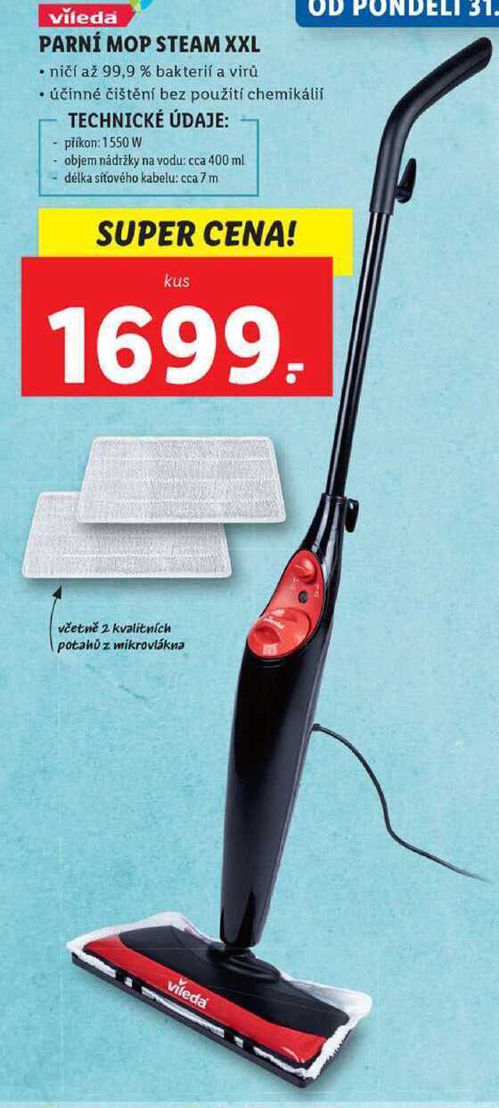 Parní mop steam xxl nabídky v Lidl