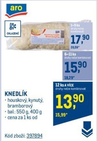 Makro aro KNEDLÍK nabídka