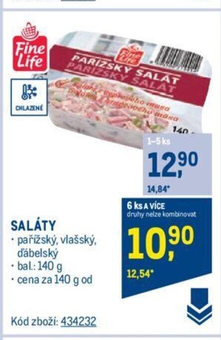 Makro Fine Life SALÁTY nabídka