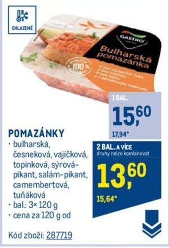 Makro POMAZÁNKY nabídka