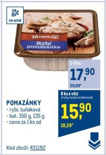 Makro POMAZÁNKY nabídka