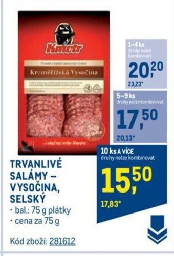 Makro TRVANLIVÉ SALÁMY - VYSOČINA, SELSKÝ nabídka