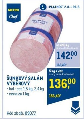Makro ŠUNKOVÝ SALÁM VÝBĚROVÝ nabídka