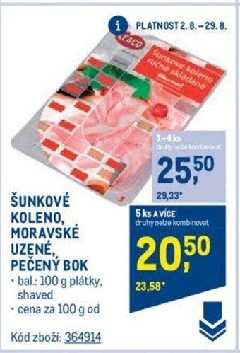 Makro ŠUNKOVÉ KOLENO, MORAVSKÉ UZENÉ,, PEČENÝ BOK nabídka