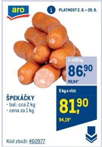 Makro ŠPEKÁČKY nabídka