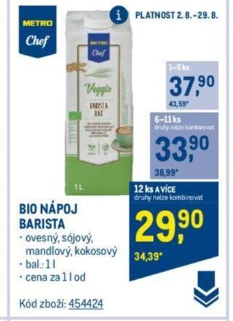 Makro BIO NÁPOJ BARISTA nabídka