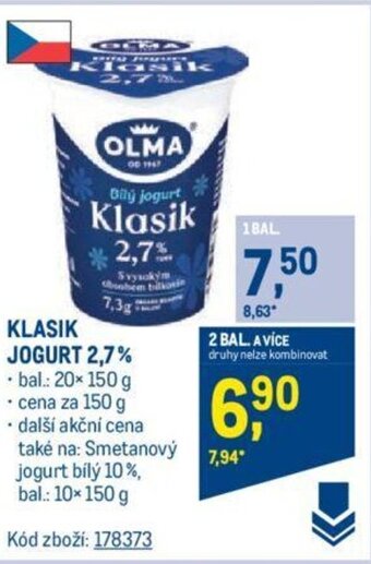 Makro KLASIK JOGURT 2,7% nabídka