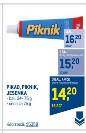 Makro PIKAO, PIKNIK, JESENKA nabídka