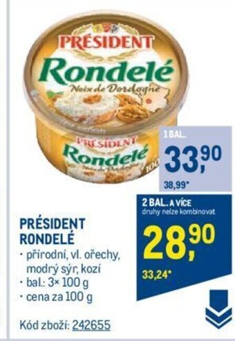 Makro PRÉSIDENT RONDELÉ nabídka