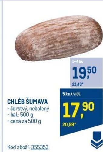 Makro CHLÉB ŠUMAVA nabídka