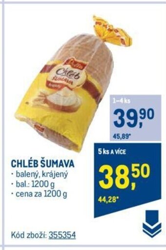 Makro CHLÉB ŠUMAVA nabídka