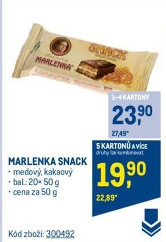 Makro MARLENKA SNACK nabídka