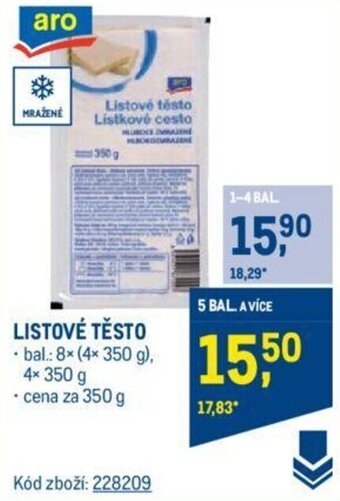 Makro LISTOVÉ TĚSTO nabídka