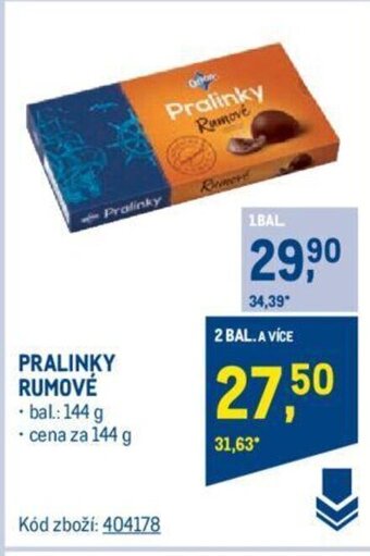 Makro PRALINKY RUMOVÉ nabídka