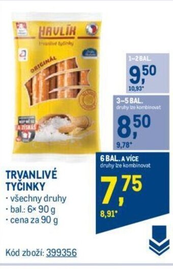 Makro TRVANLIVÉ TYČINKY nabídka