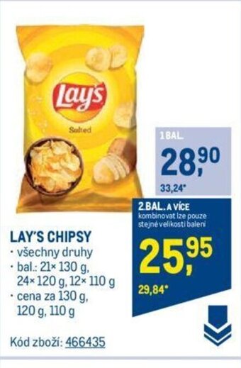 Makro LAY'S CHIPSY nabídka