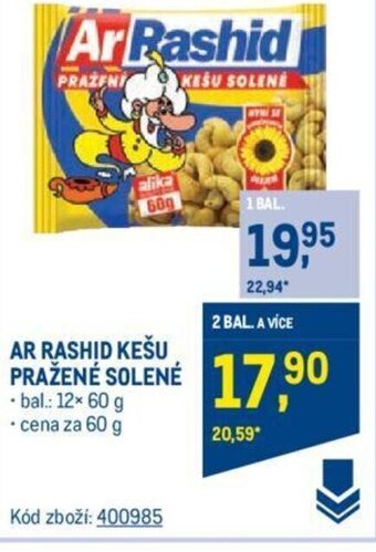 Makro AR RASHID KEŠU PRAŽENÉ SOLENÉ nabídka