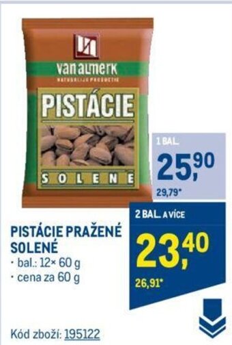 Makro PISTÁCIE PRAŽENÉ SOLENÉ nabídka