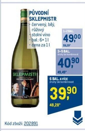 Makro PŮVODNÍ SKLEPMISTR nabídka