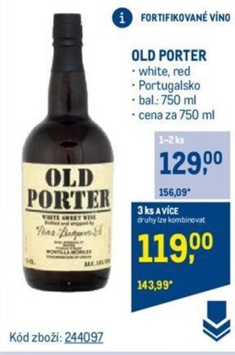 Makro OLD PORTER nabídka
