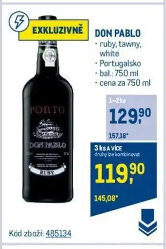 Makro DON PABLO • ruby, tawny, white nabídka
