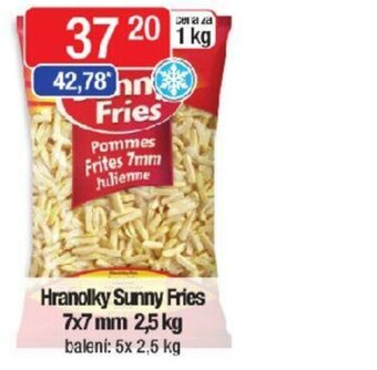 Qanto Hranolky Sunny Fries 7x7 mm 2,5 kg nabídka