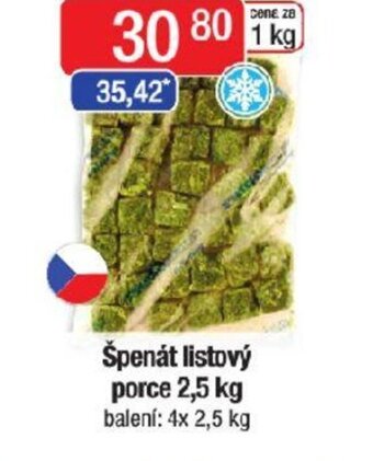 Qanto Špenát listový porce 2,5 kg nabídka