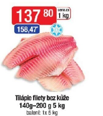 Qanto Tilápie filety bez kůže 140g-200 g 5 kg nabídka