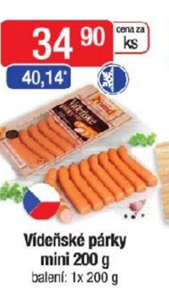 Qanto Vídeňské párky mini 200 g nabídka