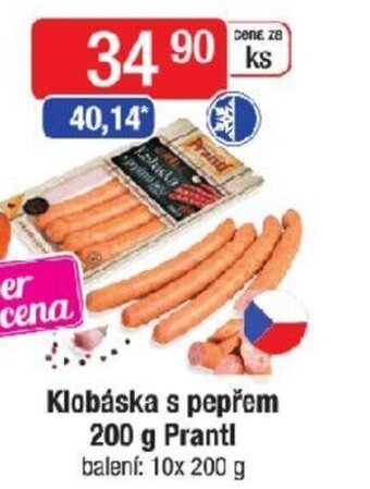 Qanto Klobáska s pepřem 200 g Prantl nabídka