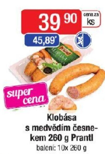Qanto Klobása s medvědím česne-kem 260 g Prantl nabídka