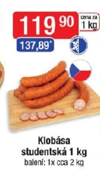 Qanto Klobása studentská 1 kg nabídka