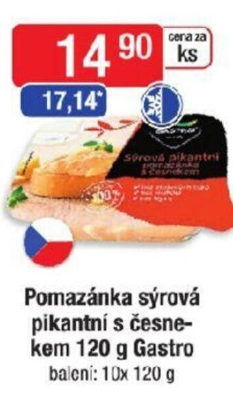 Qanto Pomazánka sýrová pikantní s česne-kem 120 g Gastro nabídka