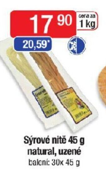Qanto Sýrové nitě 45 g natural, uzené nabídka