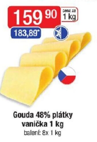 Qanto Gouda 48% plátky vanička 1 kg nabídka