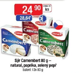 Qanto Sýr Camembert 80 g - natural, paprika, zelený pepř nabídka