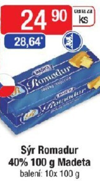 Sýr Romadur 40% 100 g Madeta